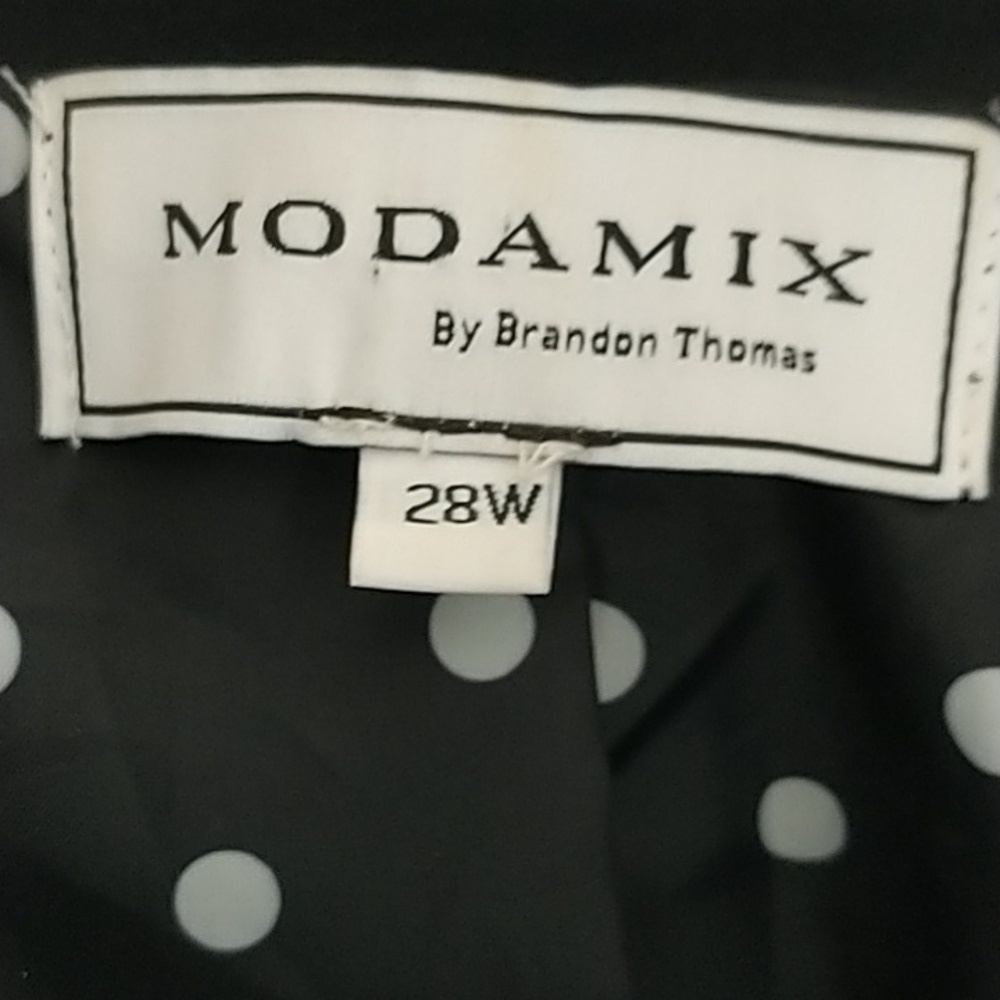 Brandon Thomas Modamix Black Classic Blazer w Polka dot lining 28W - Picture 2 of 10